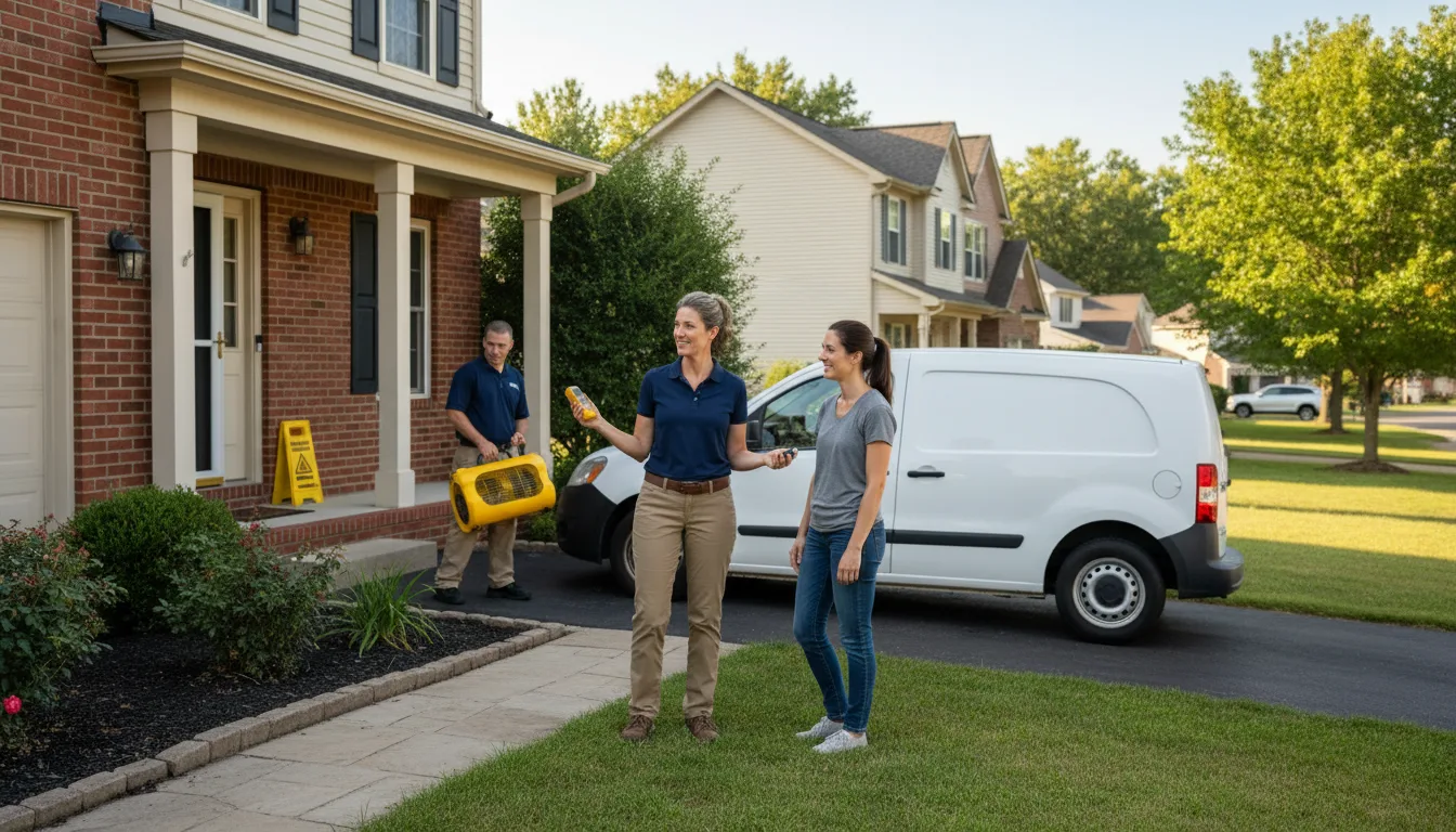 Residential water damage restoration in Hebron, NE